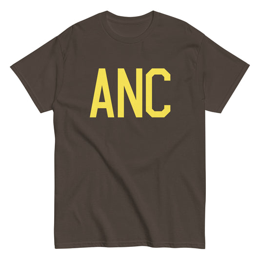Aviation-Theme Men's T-Shirt - Yellow Graphic • ANC Anchorage • YHM Designs - Image 01