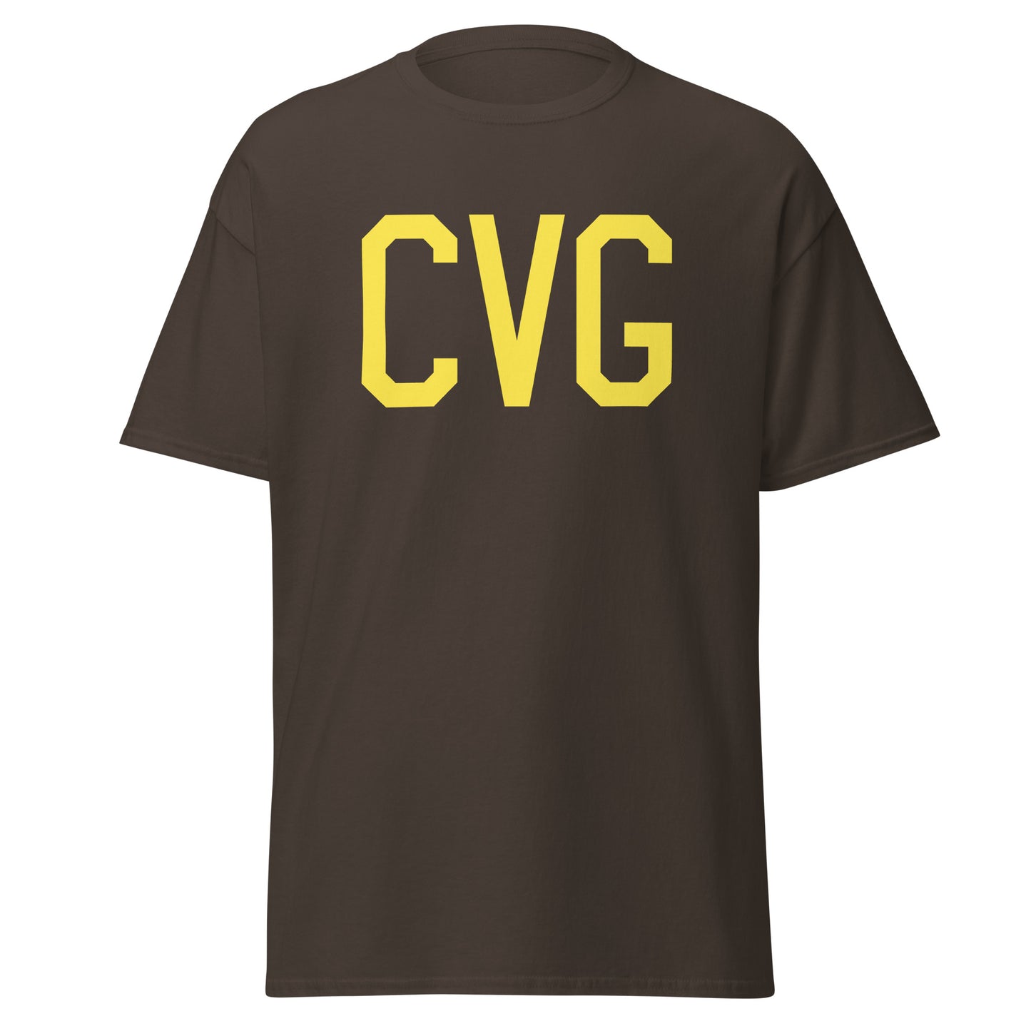 Aviation-Theme Men's T-Shirt - Yellow Graphic • CVG Cincinnati • YHM Designs - Image 05