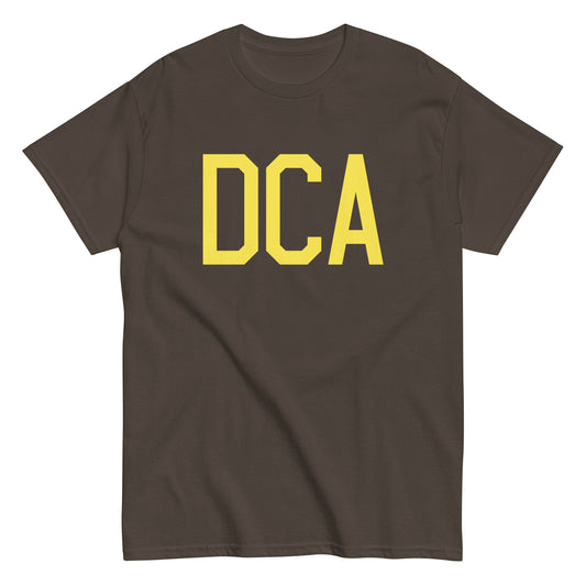 Aviation-Theme Men's T-Shirt - Yellow Graphic • DCA Washington • YHM Designs - Image 01