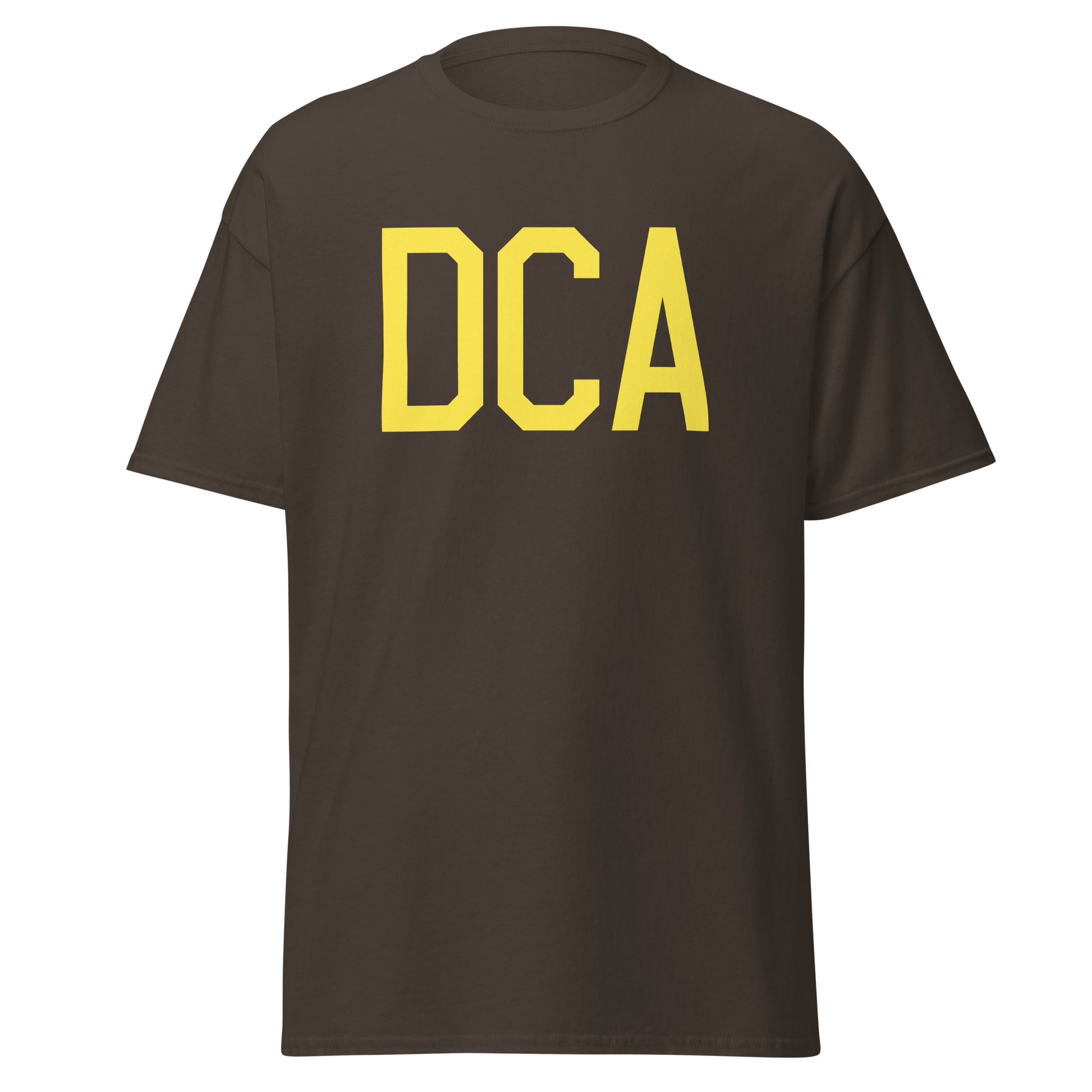 Aviation-Theme Men's T-Shirt - Yellow Graphic • DCA Washington • YHM Designs - Image 05