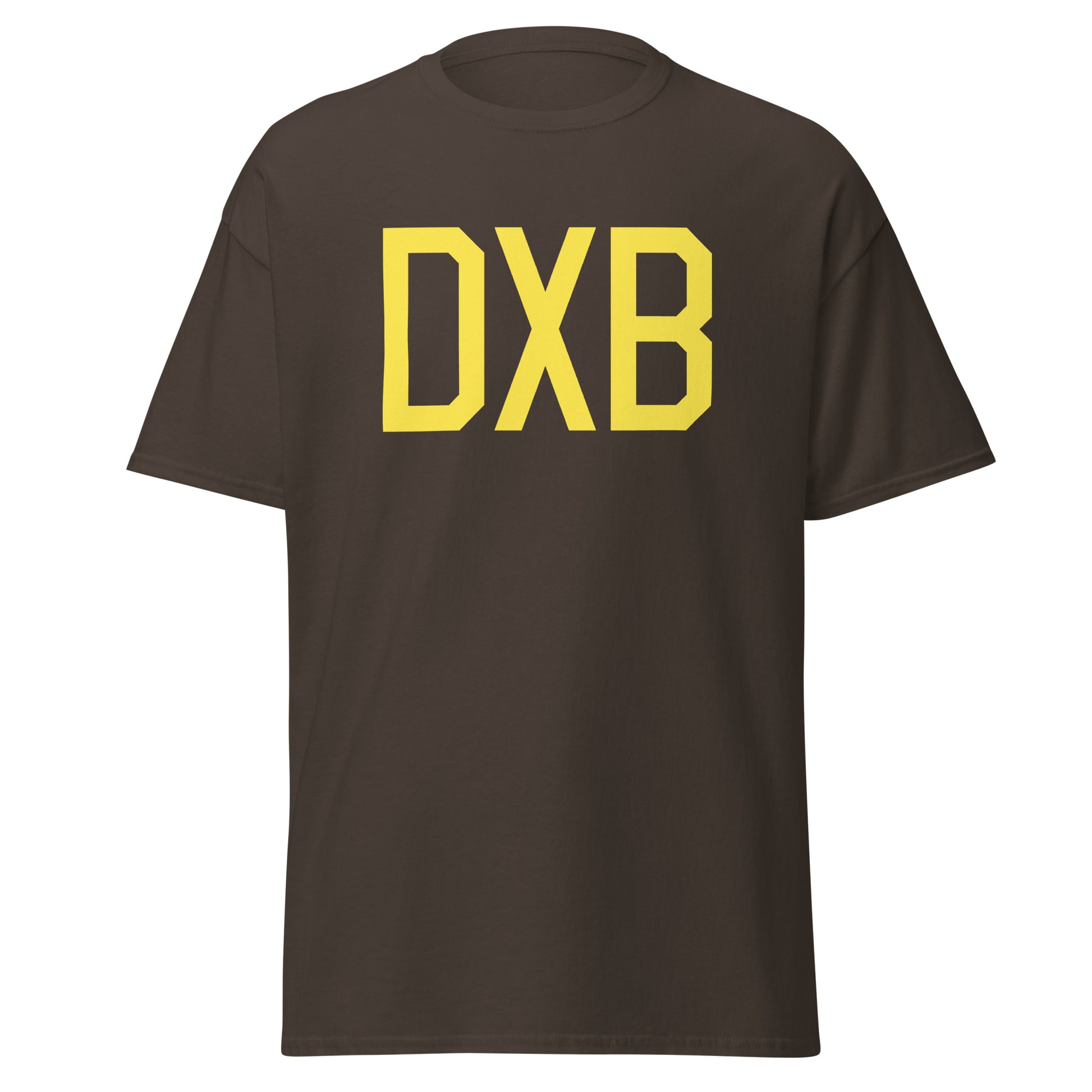 Aviation-Theme Men's T-Shirt - Yellow Graphic • DXB Dubai • YHM Designs - Image 05
