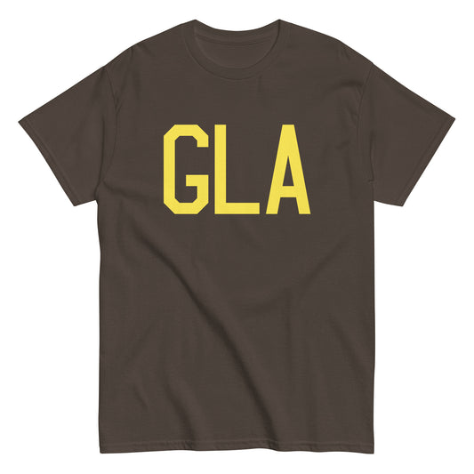 Aviation-Theme Men's T-Shirt - Yellow Graphic • GLA Glasgow • YHM Designs - Image 01
