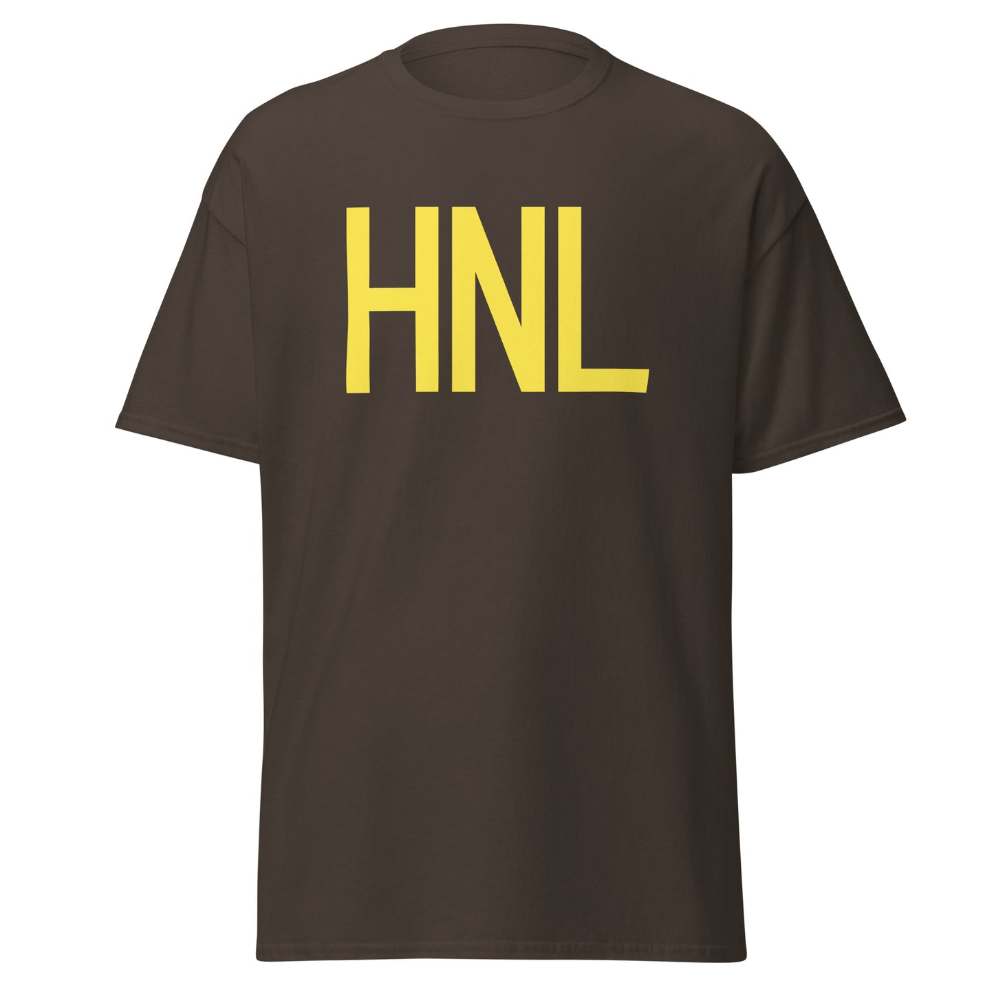 Aviation-Theme Men's T-Shirt - Yellow Graphic • HNL Honolulu • YHM Designs - Image 05