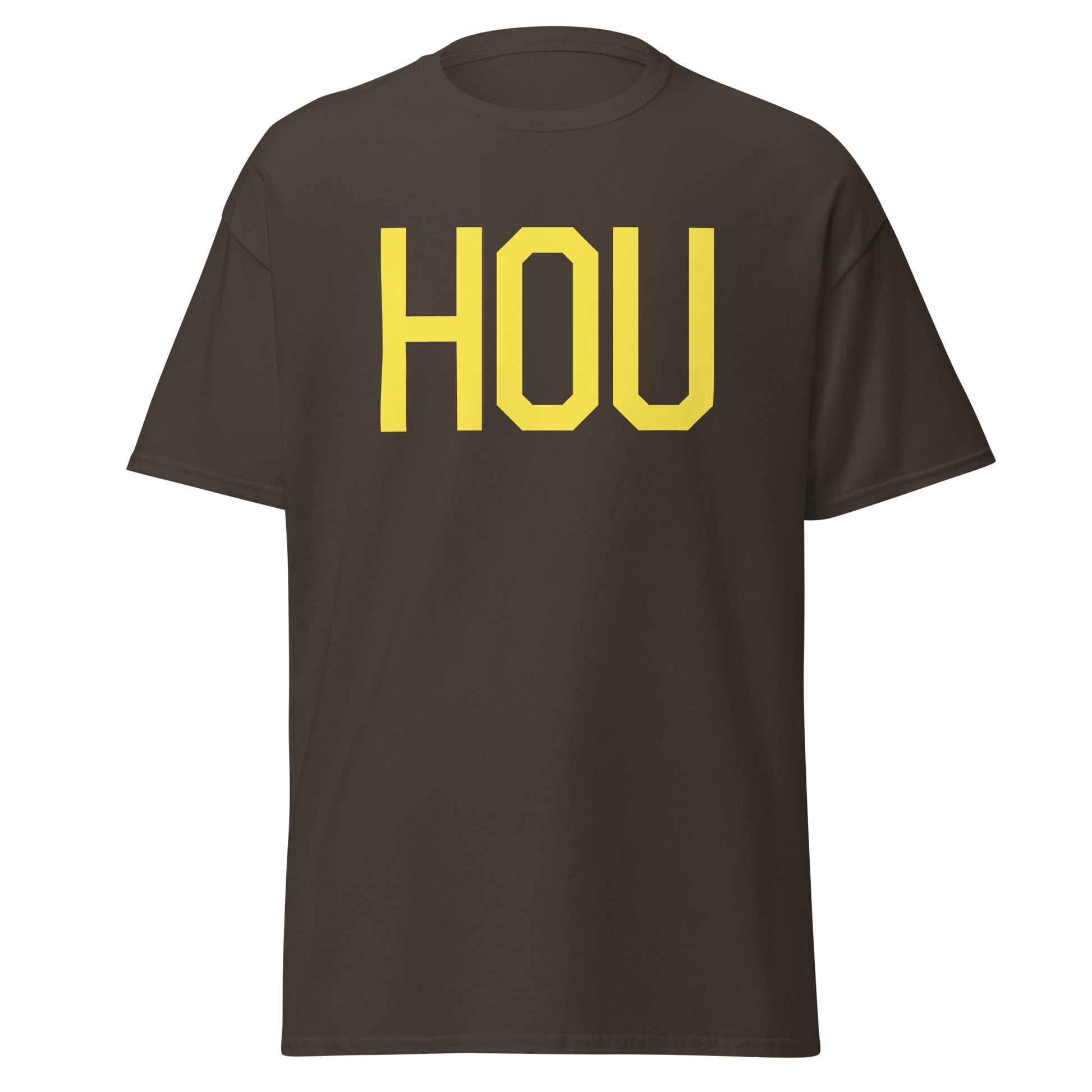 Aviation-Theme Men's T-Shirt - Yellow Graphic • HOU Houston • YHM Designs - Image 05