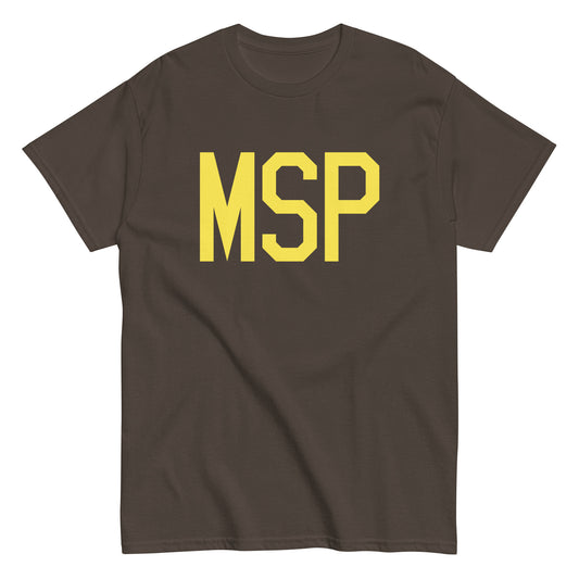 Aviation-Theme Men's T-Shirt - Yellow Graphic • MSP Minneapolis • YHM Designs - Image 01