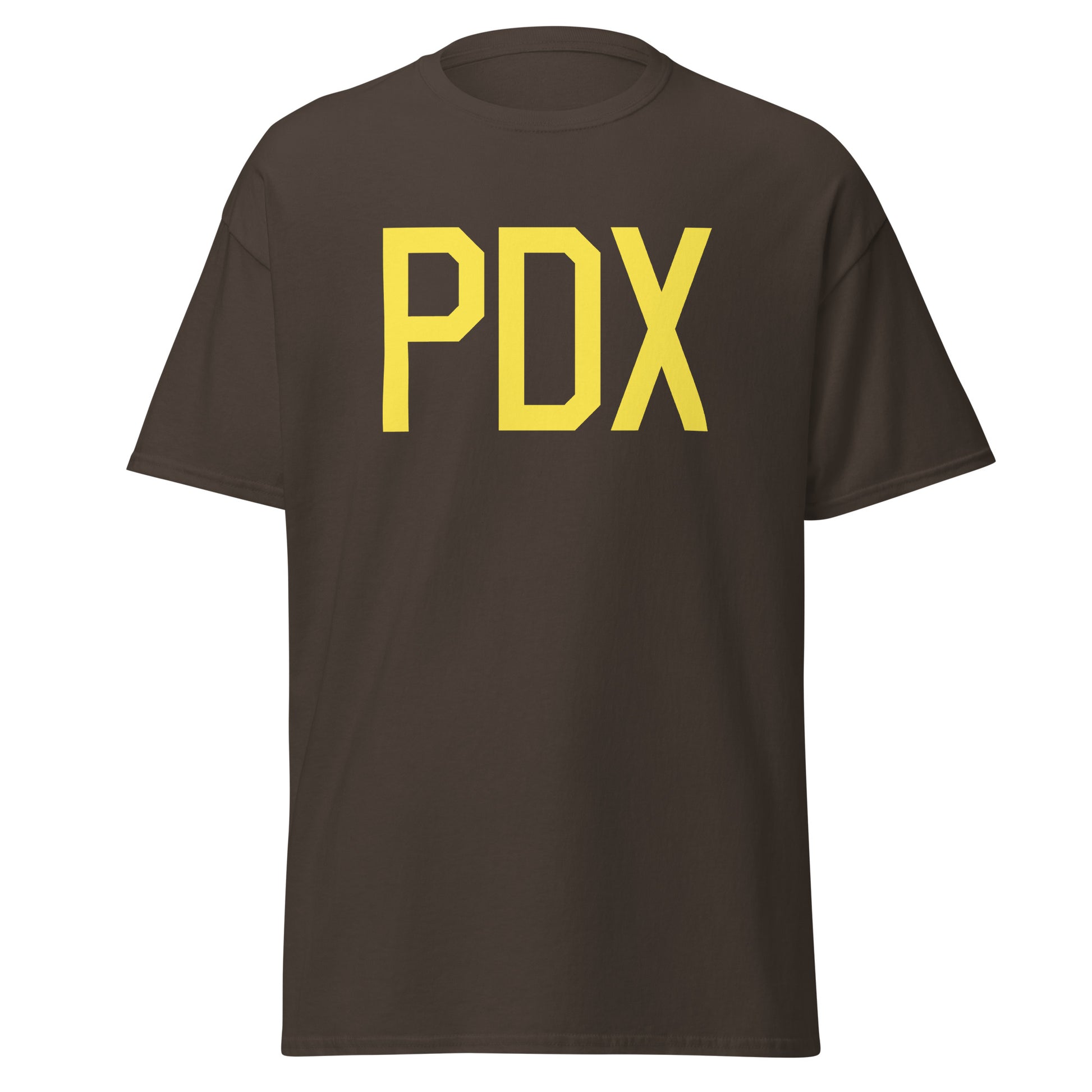 Aviation-Theme Men's T-Shirt - Yellow Graphic • PDX Portland • YHM Designs - Image 05