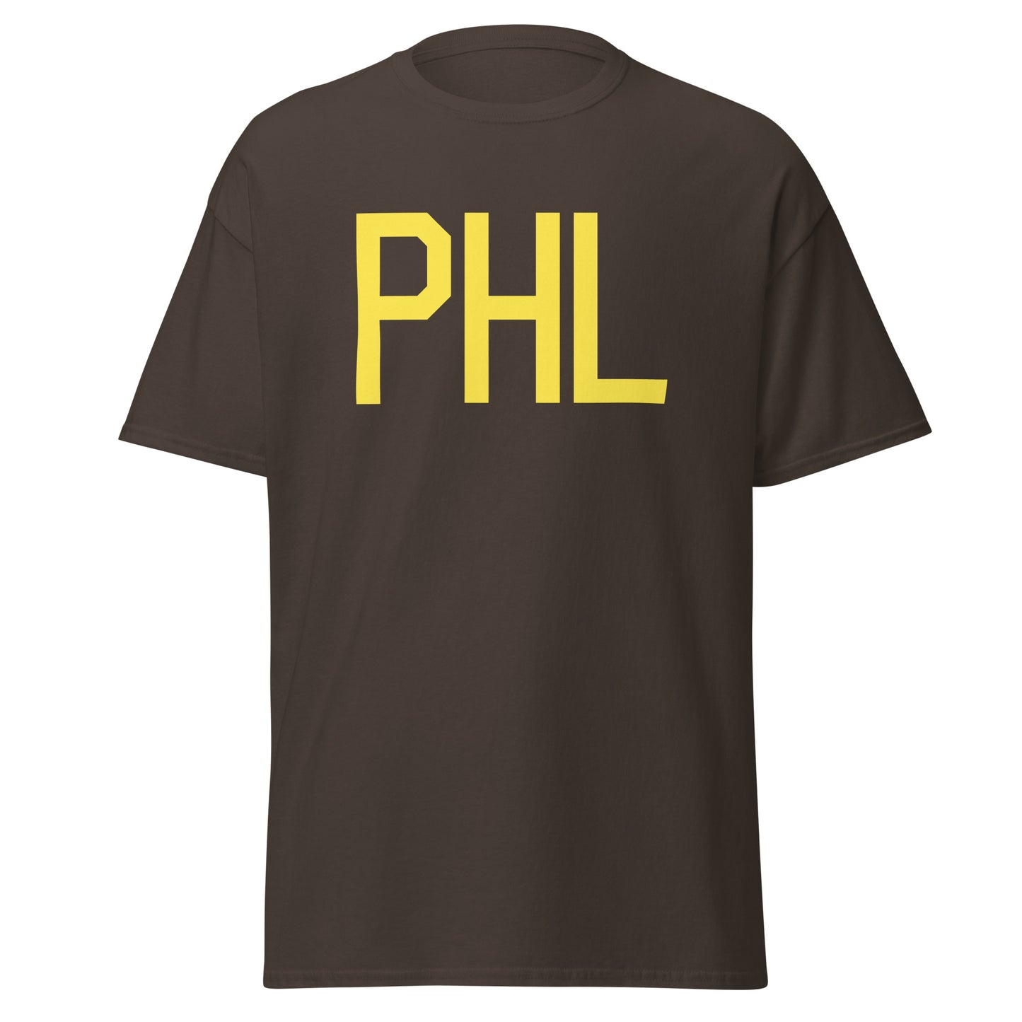 Aviation-Theme Men's T-Shirt - Yellow Graphic • PHL Philadelphia • YHM Designs - Image 05