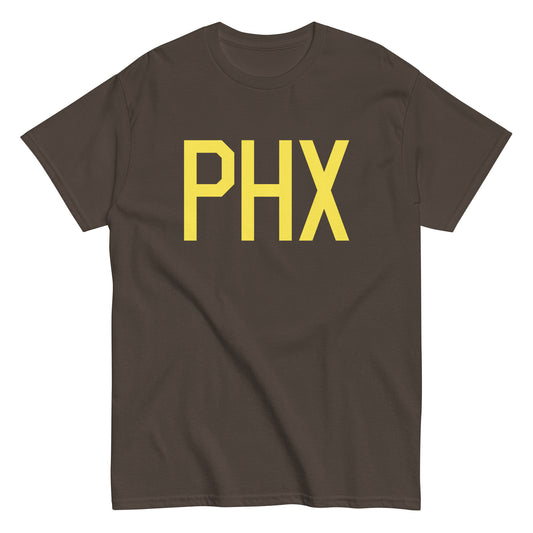 Aviation-Theme Men's T-Shirt - Yellow Graphic • PHX Phoenix • YHM Designs - Image 01