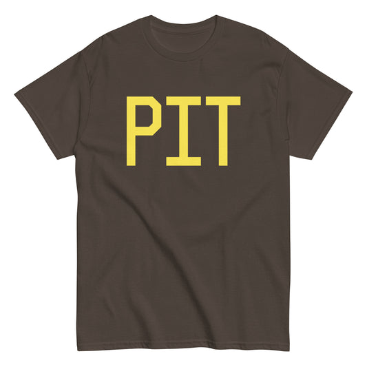 Aviation-Theme Men's T-Shirt - Yellow Graphic • PIT Pittsburgh • YHM Designs - Image 01