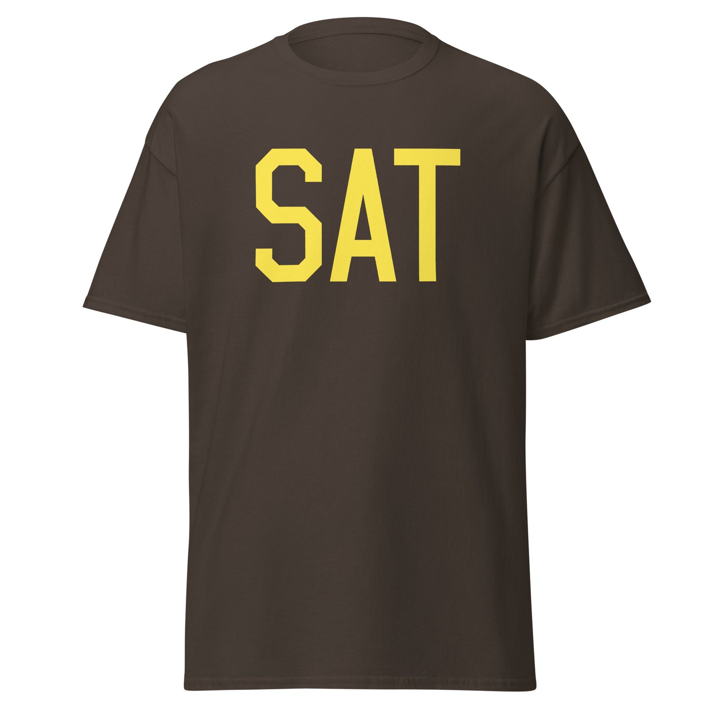 Aviation-Theme Men's T-Shirt - Yellow Graphic • SAT San Antonio • YHM Designs - Image 05