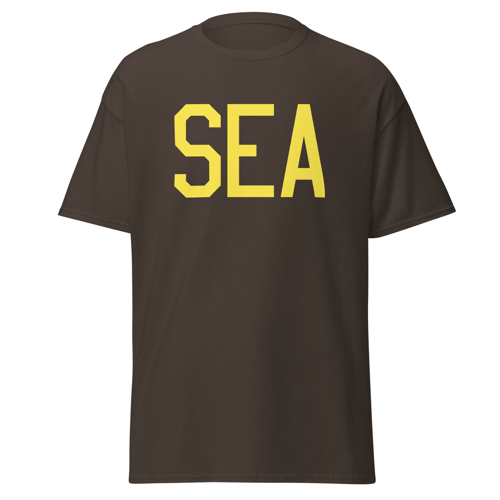 Aviation-Theme Men's T-Shirt - Yellow Graphic • SEA Seattle • YHM Designs - Image 05