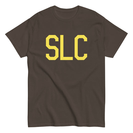Aviation-Theme Men's T-Shirt - Yellow Graphic • SLC Salt Lake City • YHM Designs - Image 01