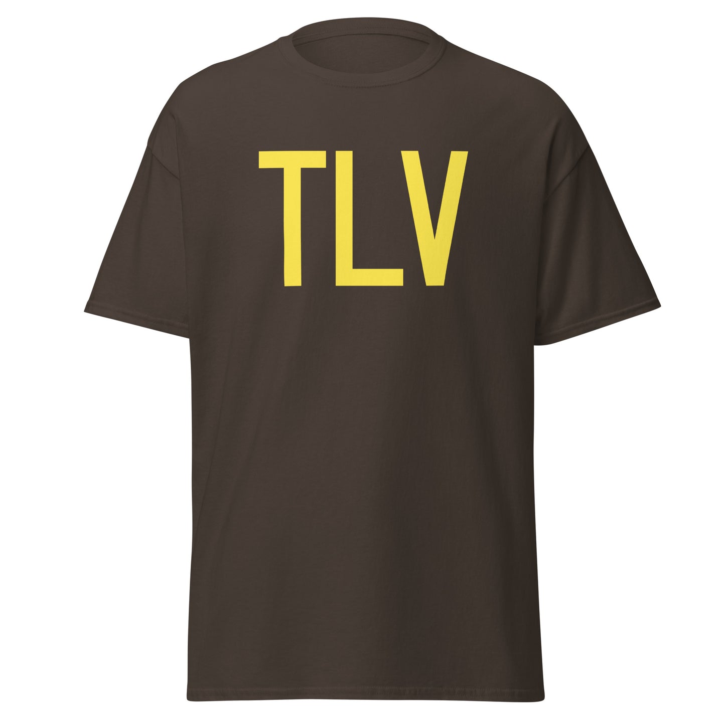 Aviation-Theme Men's T-Shirt - Yellow Graphic • TLV Tel Aviv • YHM Designs - Image 05
