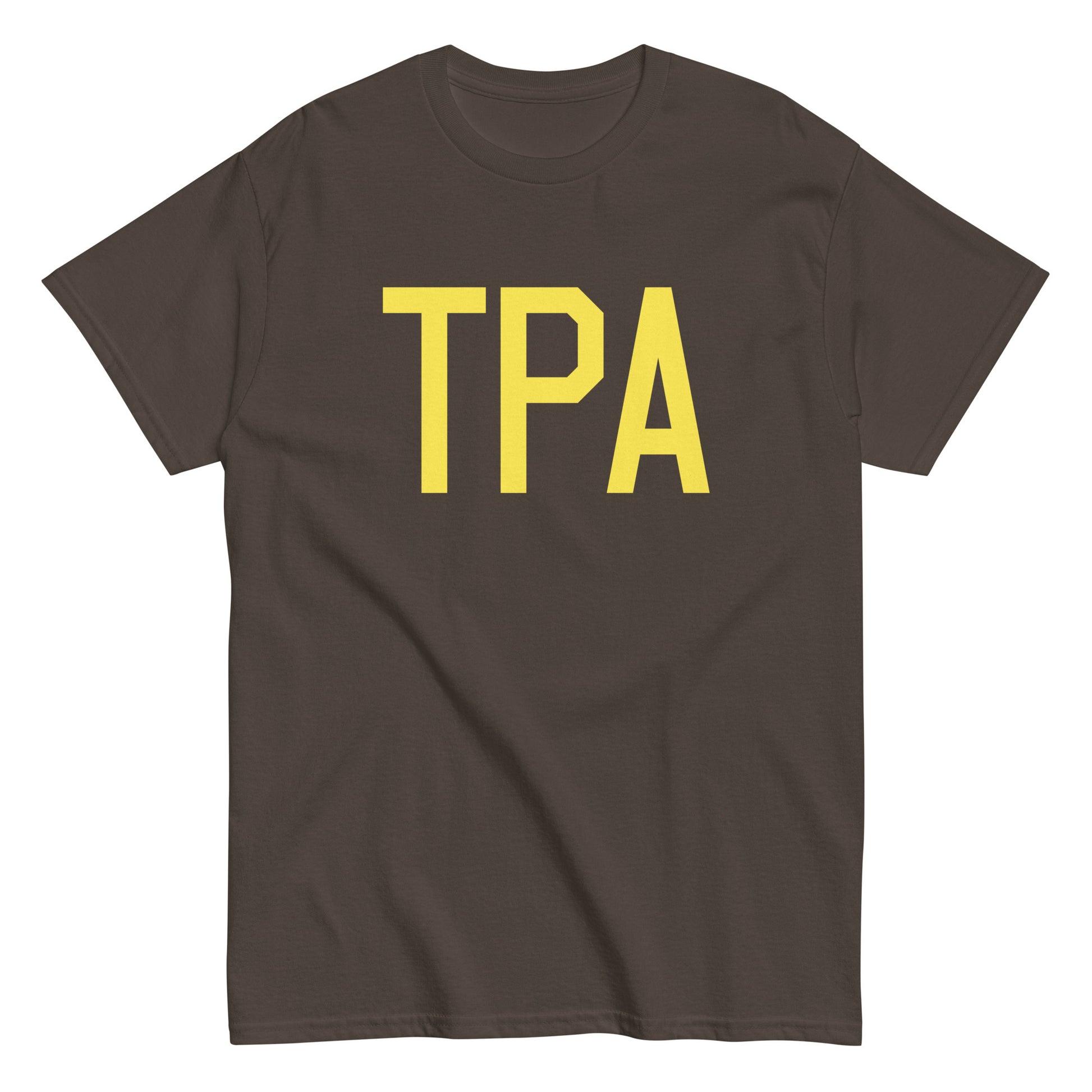 Aviation-Theme Men's T-Shirt - Yellow Graphic • TPA Tampa • YHM Designs - Image 01