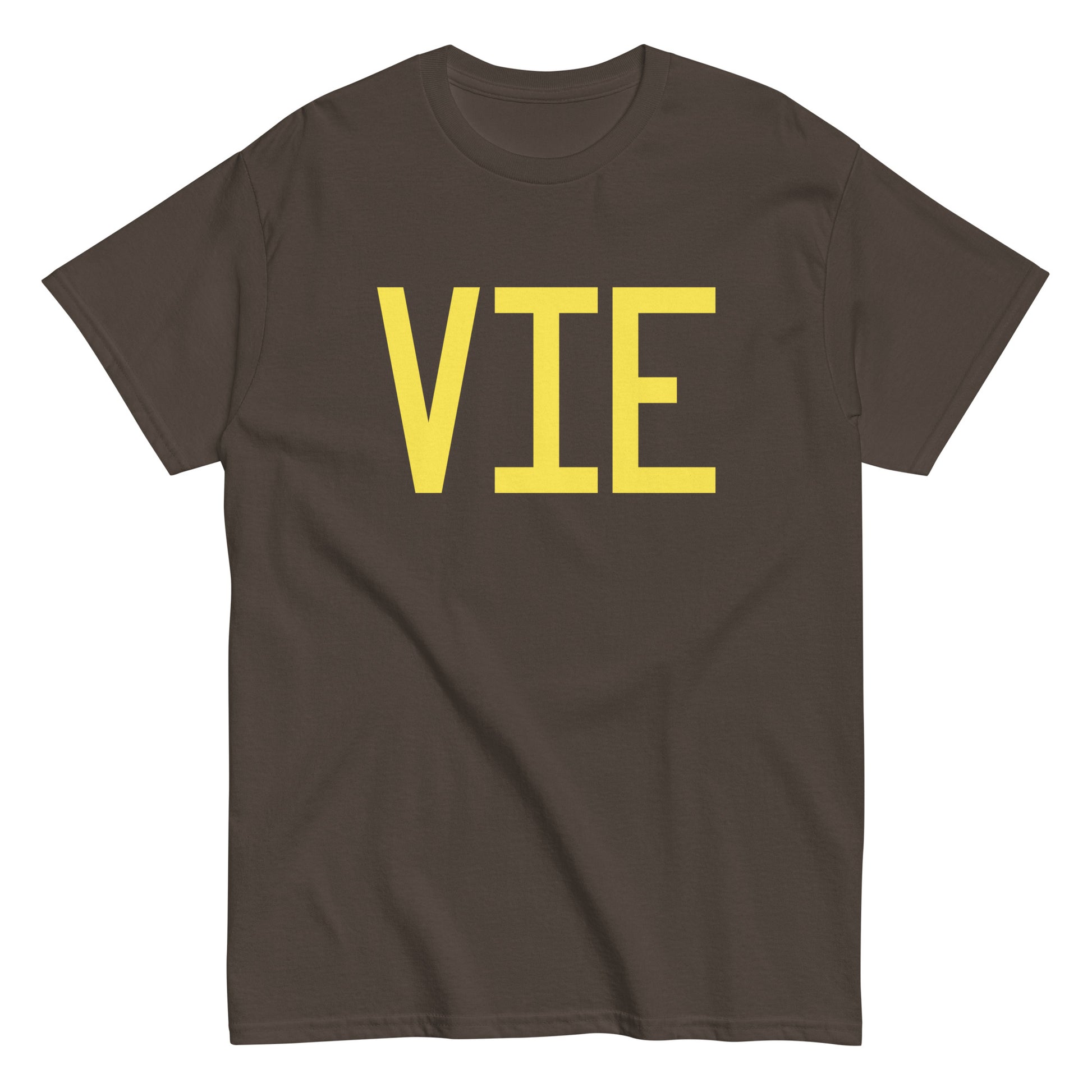 Aviation-Theme Men's T-Shirt - Yellow Graphic • VIE Vienna • YHM Designs - Image 01