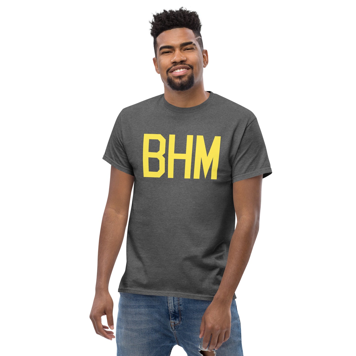 Aviation-Theme Men's T-Shirt - Yellow Graphic • BHM Birmingham • YHM Designs - Image 06