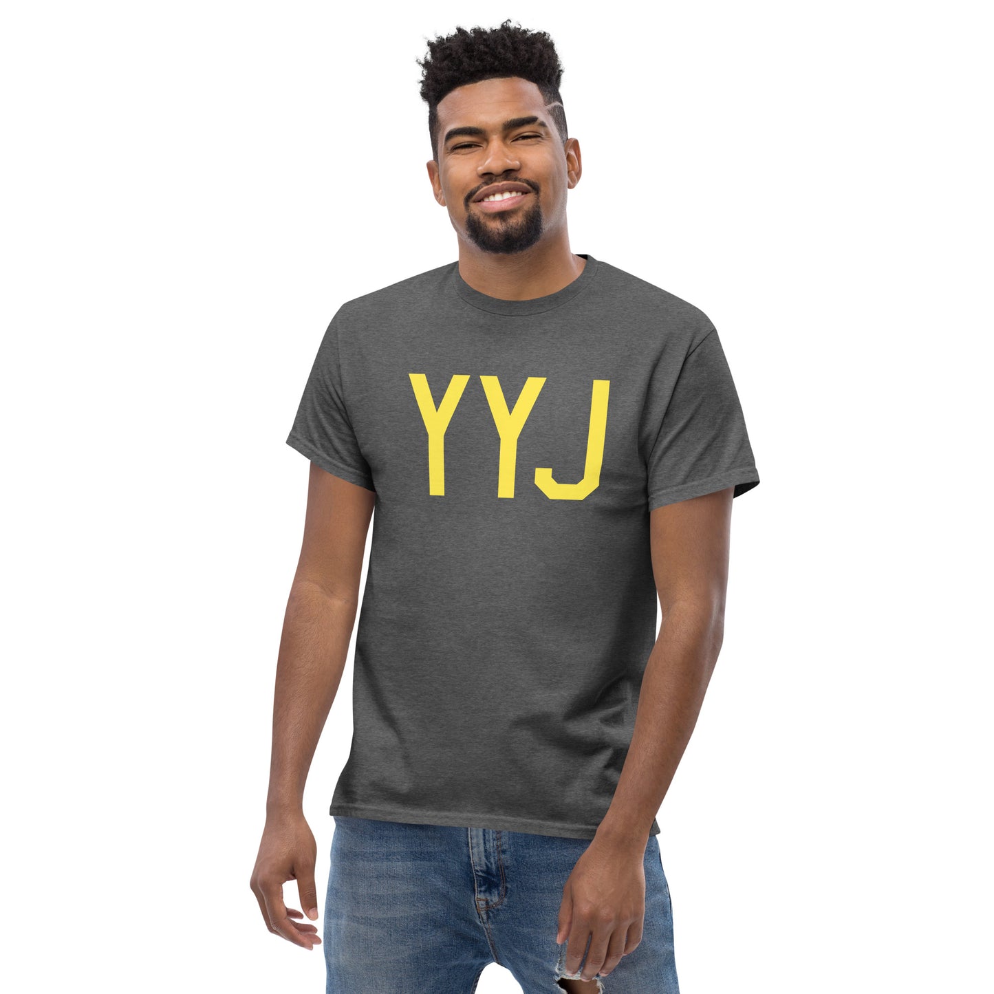 Aviation-Theme Men's T-Shirt - Yellow Graphic • YYJ Victoria • YHM Designs - Image 06