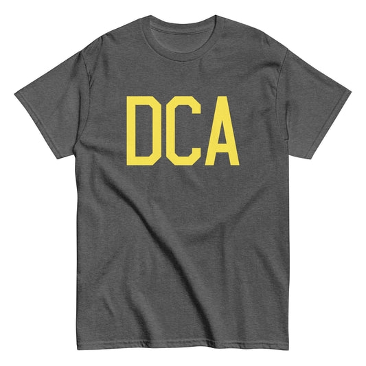 Aviation-Theme Men's T-Shirt - Yellow Graphic • DCA Washington • YHM Designs - Image 02