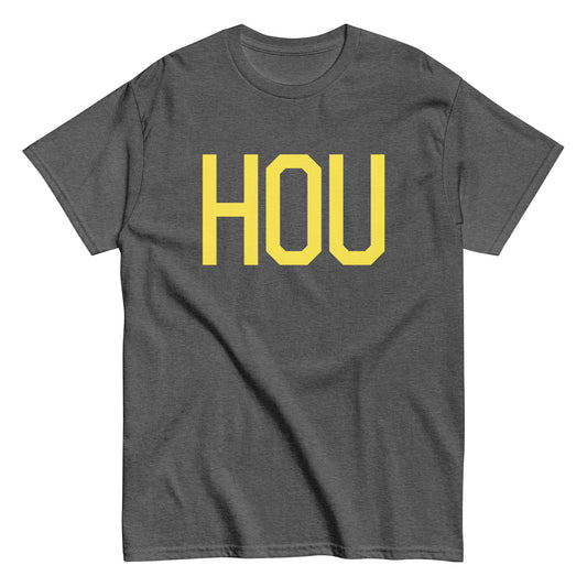 Aviation-Theme Men's T-Shirt - Yellow Graphic • HOU Houston • YHM Designs - Image 02
