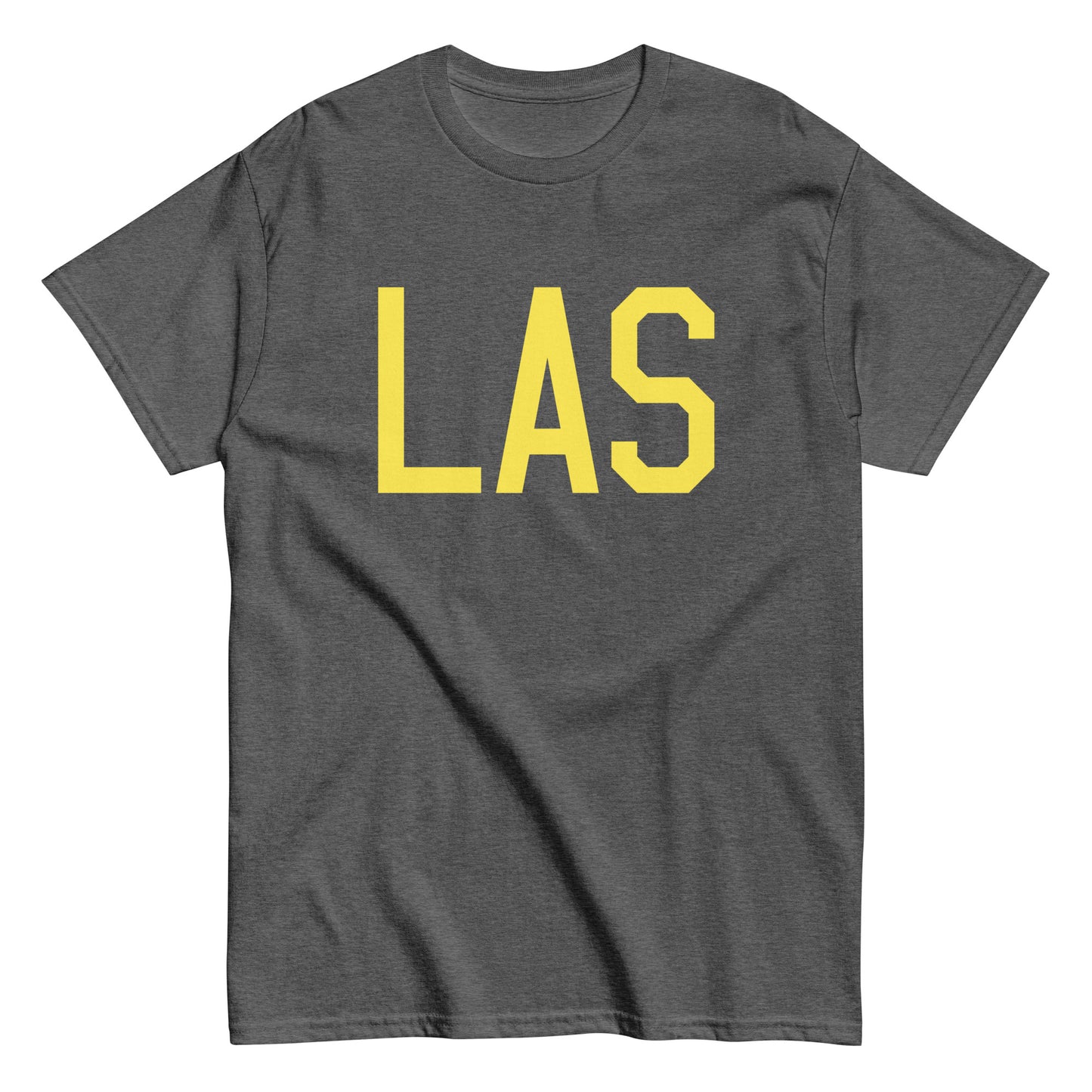 Aviation-Theme Men's T-Shirt - Yellow Graphic • LAS Las Vegas • YHM Designs - Image 02