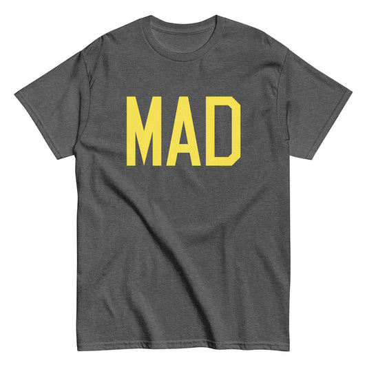 MAD Madrid Men's T-Shirt • Air Force Lettering in Yellow • YHM Designs - Image 02