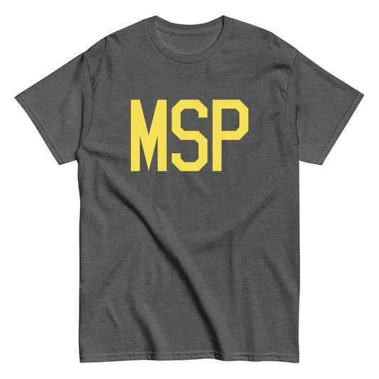 Aviation-Theme Men's T-Shirt - Yellow Graphic • MSP Minneapolis • YHM Designs - Image 02