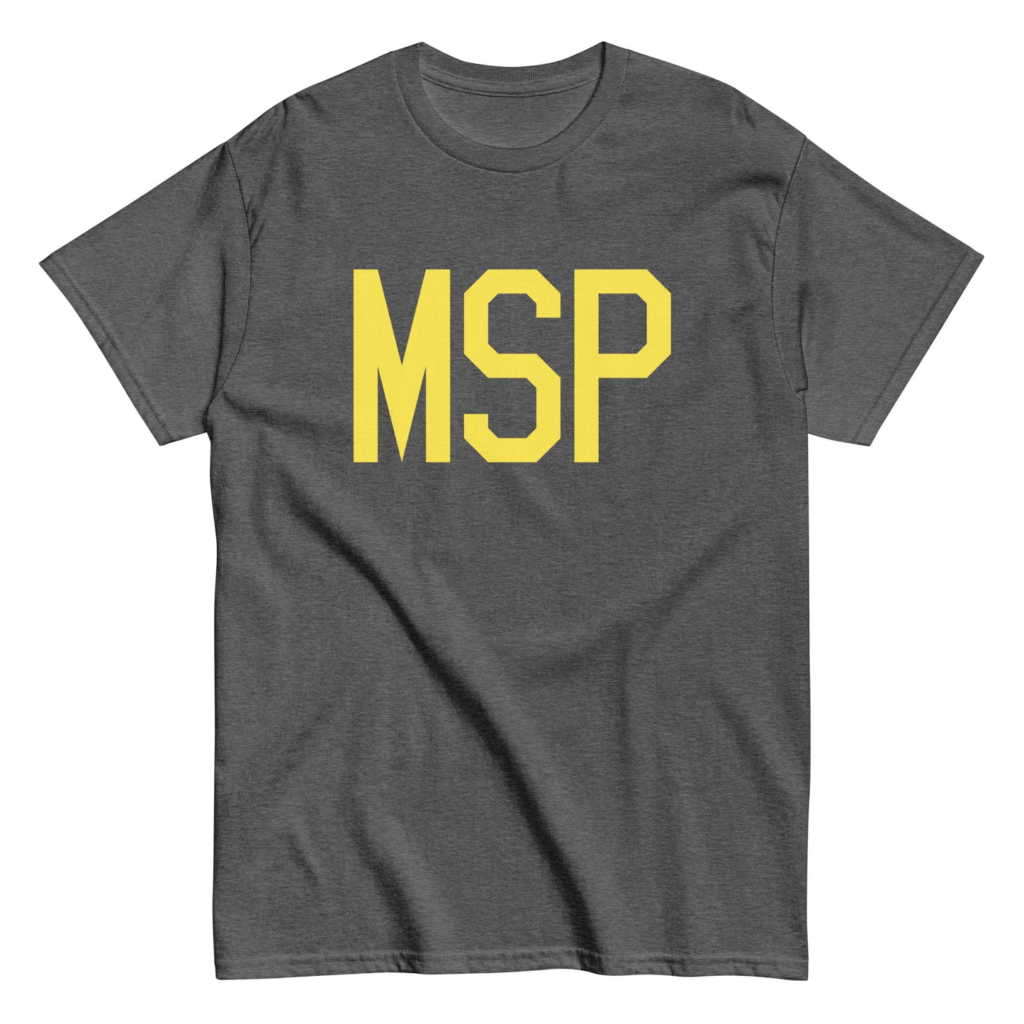 Aviation-Theme Men's T-Shirt - Yellow Graphic • MSP Minneapolis • YHM Designs - Image 02