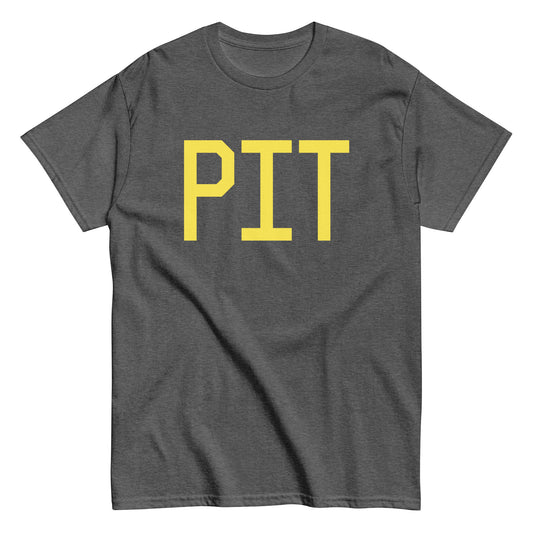 Aviation-Theme Men's T-Shirt - Yellow Graphic • PIT Pittsburgh • YHM Designs - Image 02