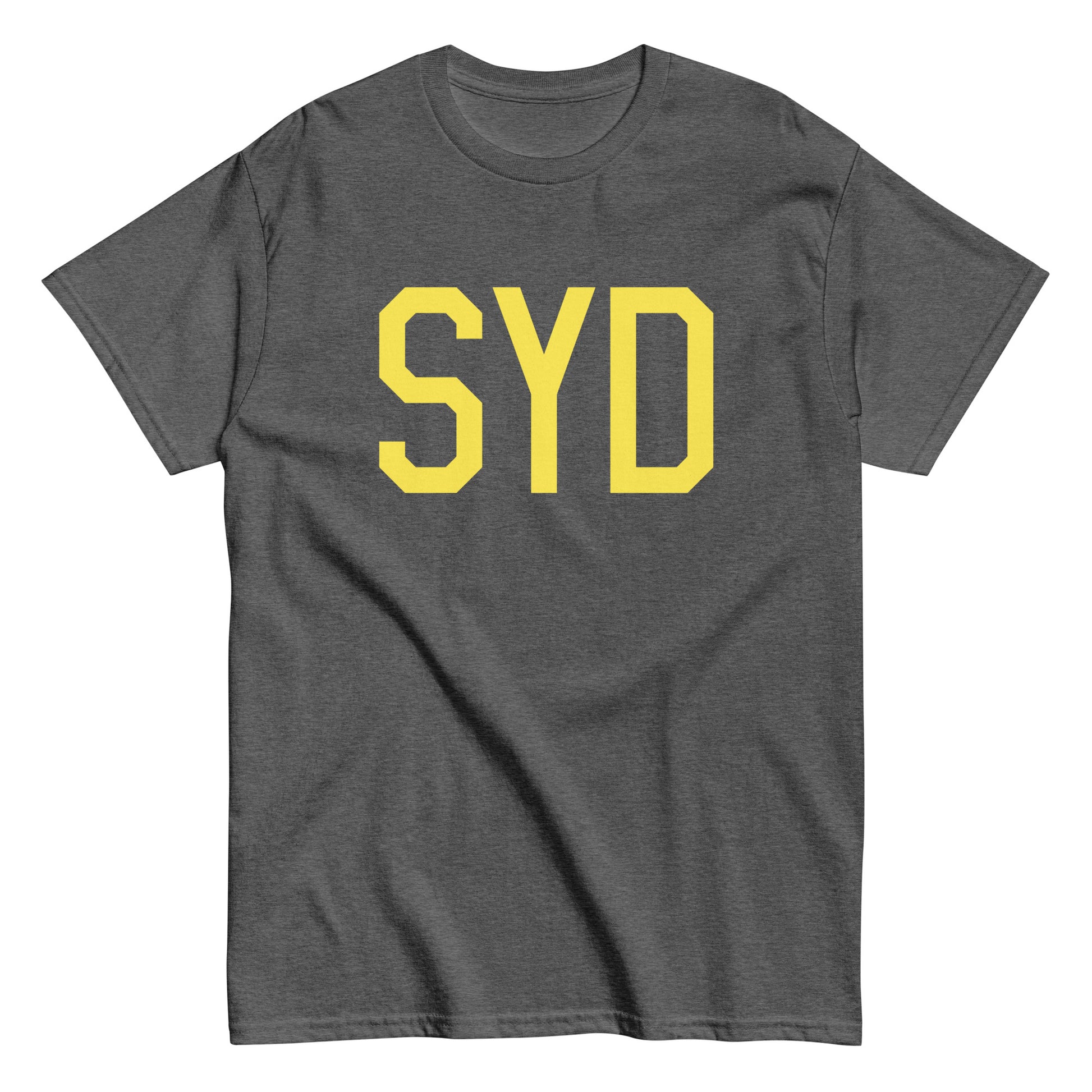Aviation-Theme Men's T-Shirt - Yellow Graphic • SYD Sydney • YHM Designs - Image 02