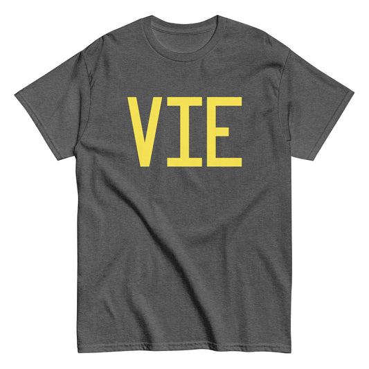 VIE Vienna Men's T-Shirt • Air Force Lettering in Yellow • YHM Designs - Image 02