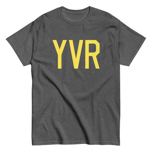 YVR Vancouver Men's T-Shirt • Air Force Lettering in Yellow • YHM Designs - Image 02