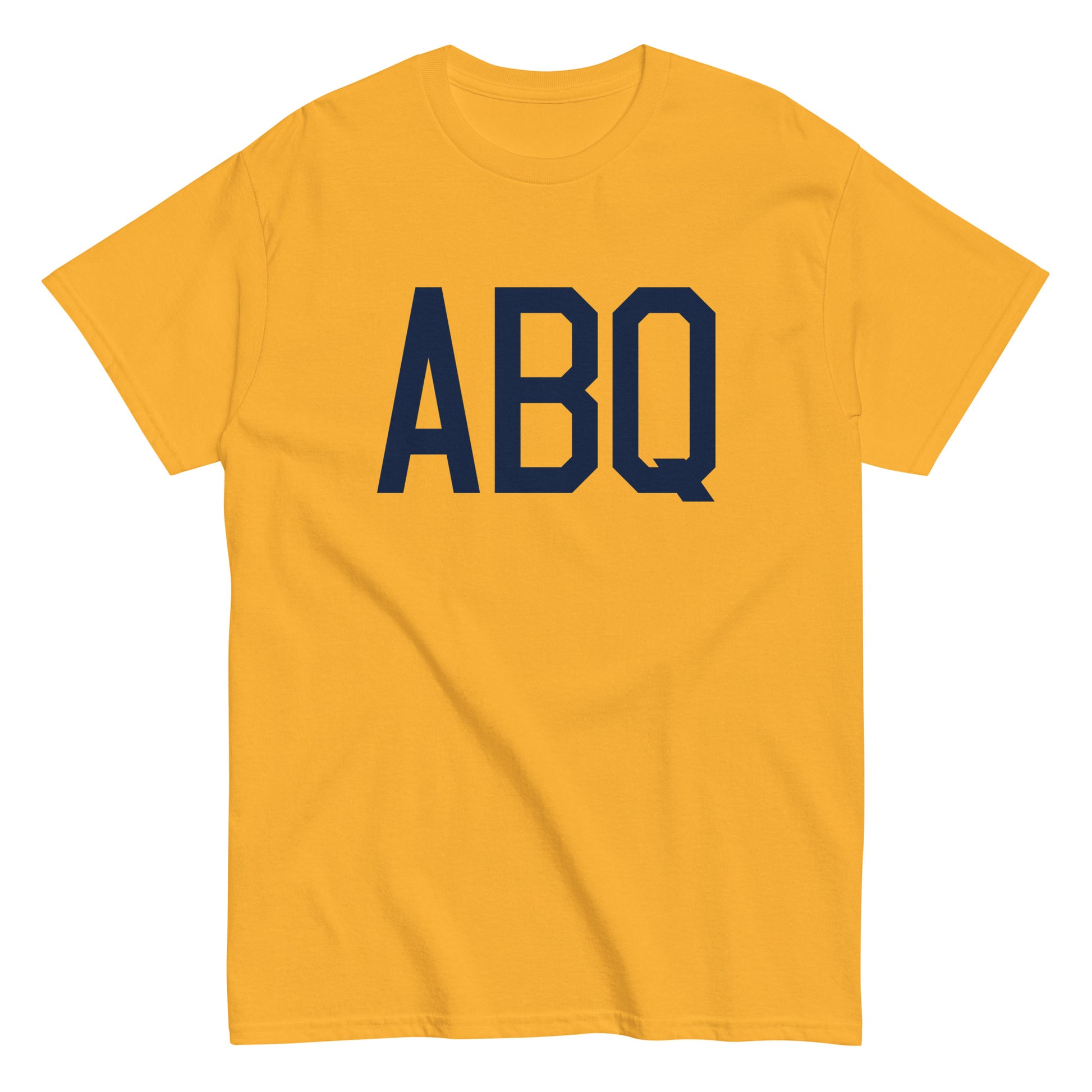Aviation-Theme Men's T-Shirt - Navy Blue Graphic • ABQ Albuquerque • YHM Designs - Image 01