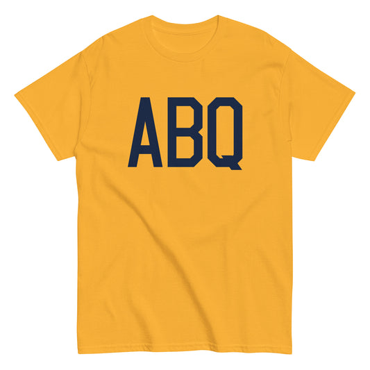 Aviation-Theme Men's T-Shirt - Navy Blue Graphic • ABQ Albuquerque • YHM Designs - Image 01