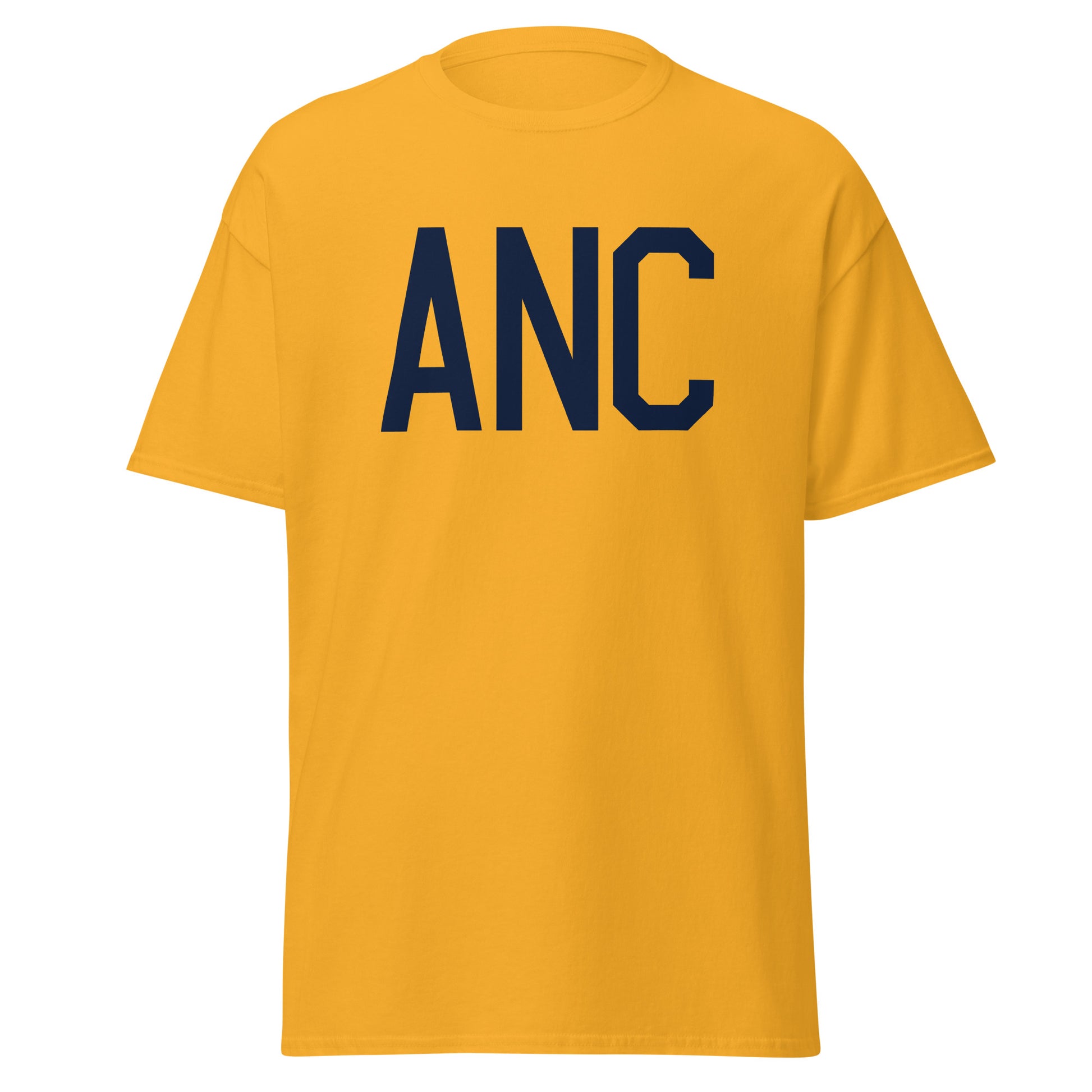 Aviation-Theme Men's T-Shirt - Navy Blue Graphic • ANC Anchorage • YHM Designs - Image 05