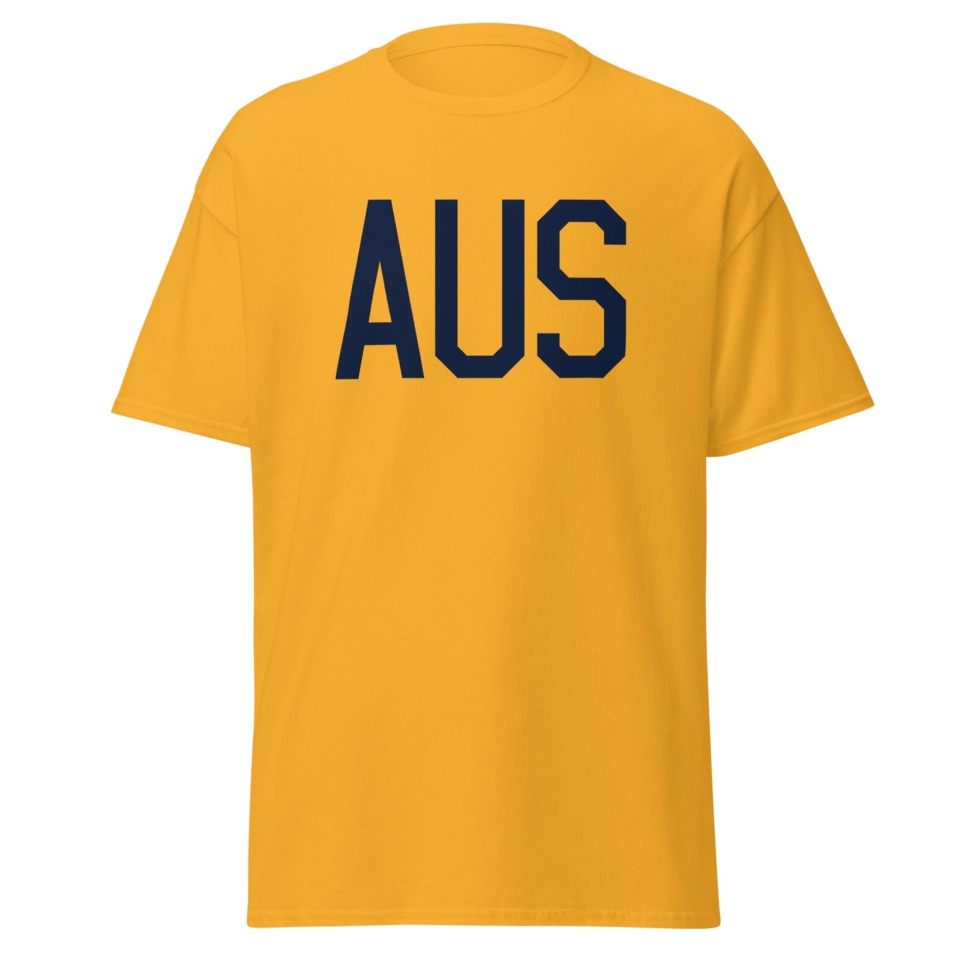 Aviation-Theme Men's T-Shirt - Navy Blue Graphic • AUS Austin • YHM Designs - Image 05