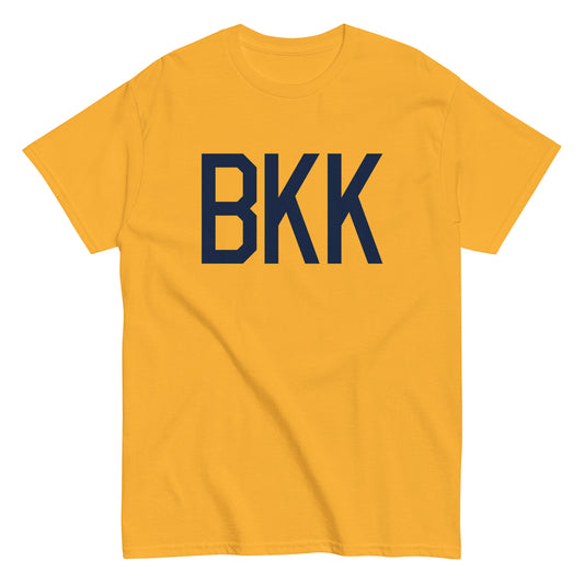 BKK Bangkok Men's T-Shirt • Air Force Lettering in Navy Blue • YHM Designs - Image 01
