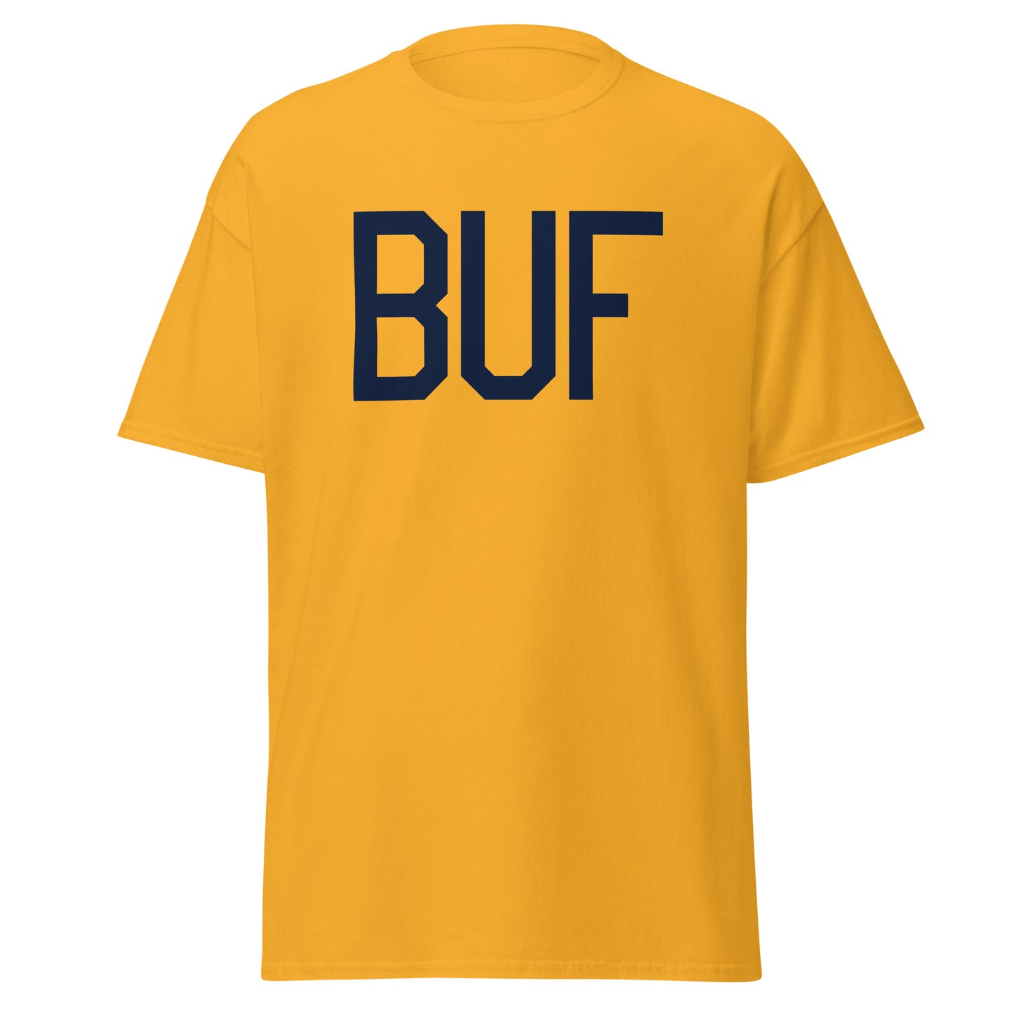 Aviation-Theme Men's T-Shirt - Navy Blue Graphic • BUF Buffalo • YHM Designs - Image 05