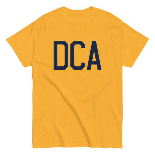 Aviation-Theme Men's T-Shirt - Navy Blue Graphic • DCA Washington • YHM Designs - Image 01