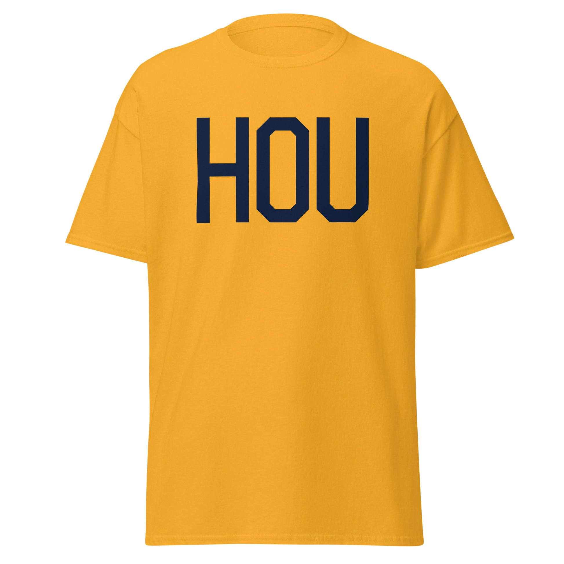 Aviation-Theme Men's T-Shirt - Navy Blue Graphic • HOU Houston • YHM Designs - Image 05