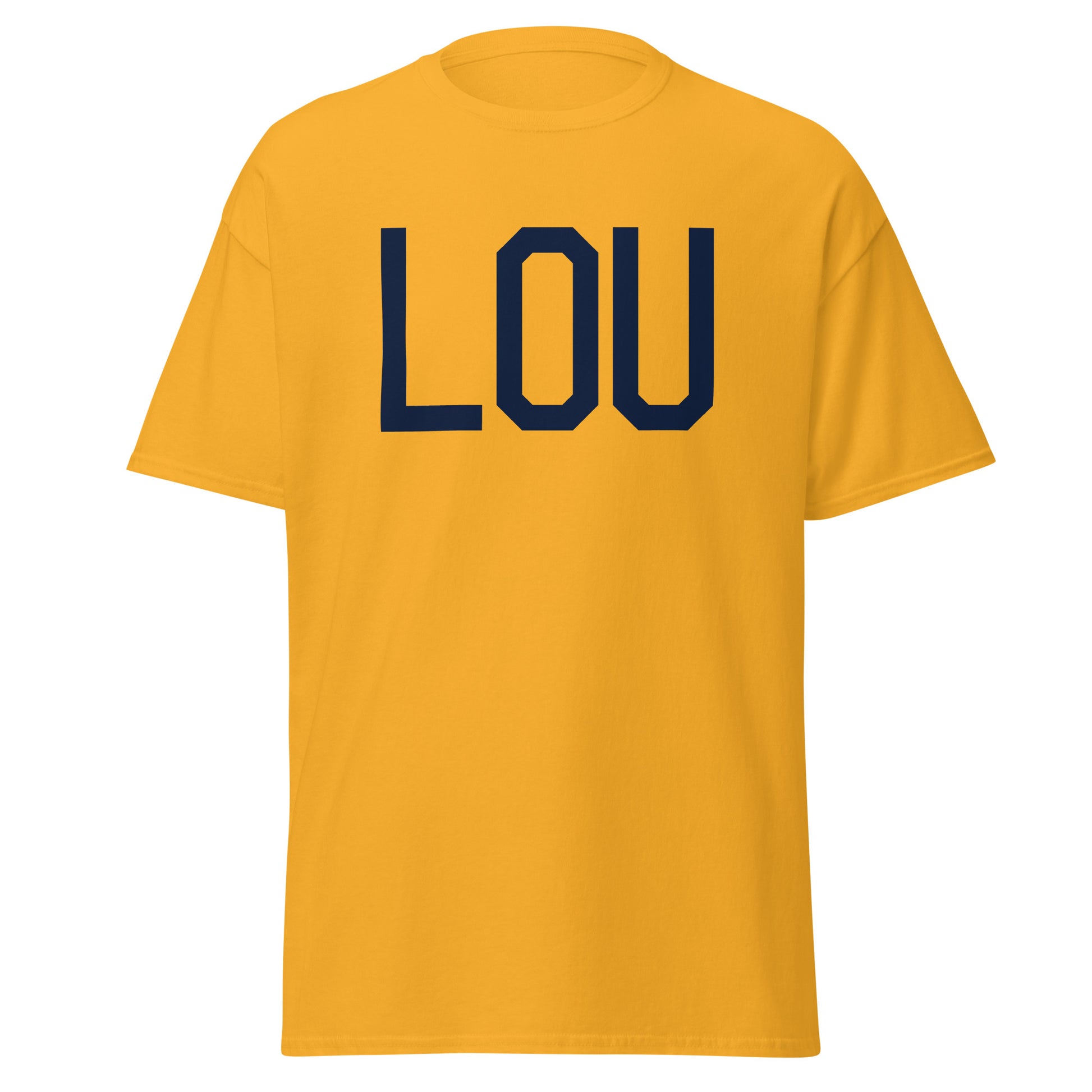 Aviation-Theme Men's T-Shirt - Navy Blue Graphic • LOU Louisville • YHM Designs - Image 05