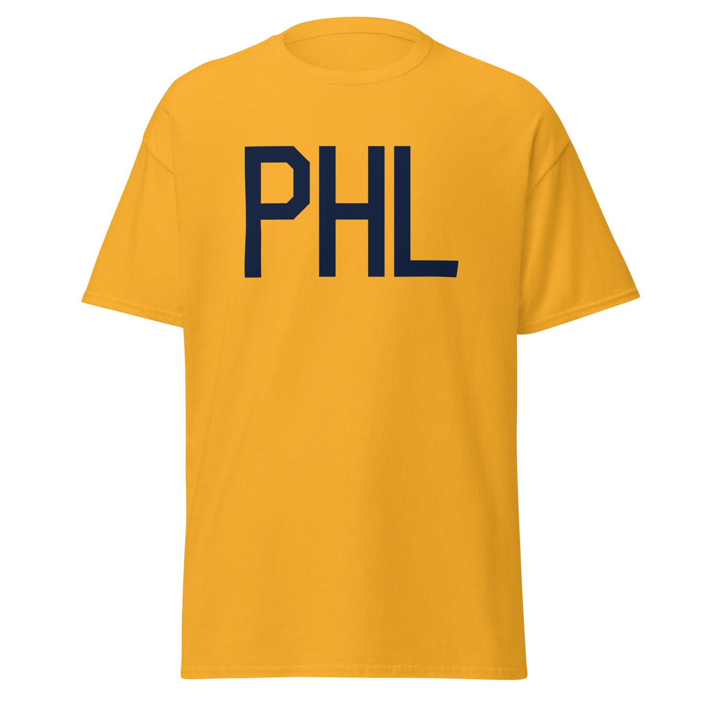 Aviation-Theme Men's T-Shirt - Navy Blue Graphic • PHL Philadelphia • YHM Designs - Image 05