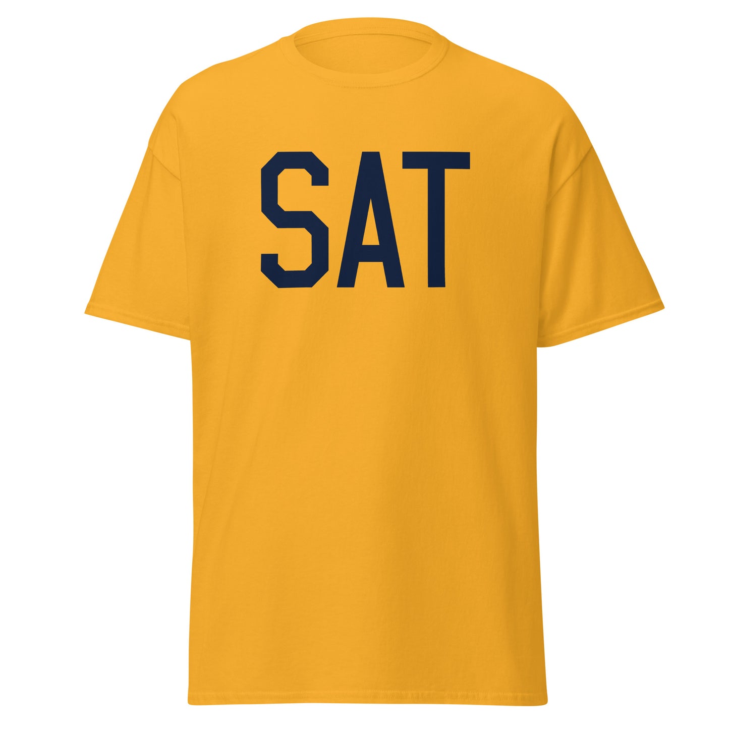 Aviation-Theme Men's T-Shirt - Navy Blue Graphic • SAT San Antonio • YHM Designs - Image 05