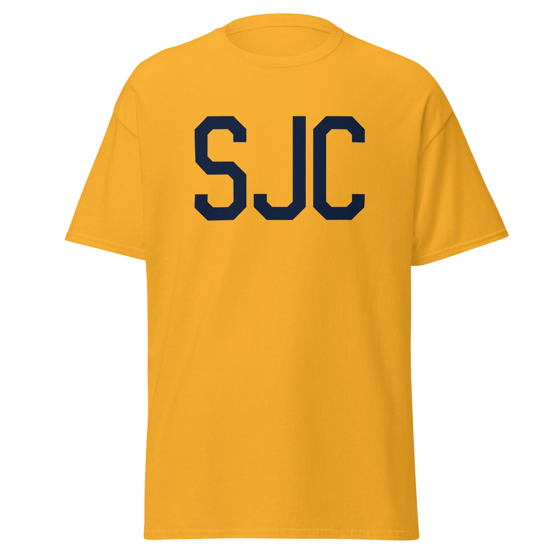 Aviation-Theme Men's T-Shirt - Navy Blue Graphic • SJC San Jose • YHM Designs - Image 05