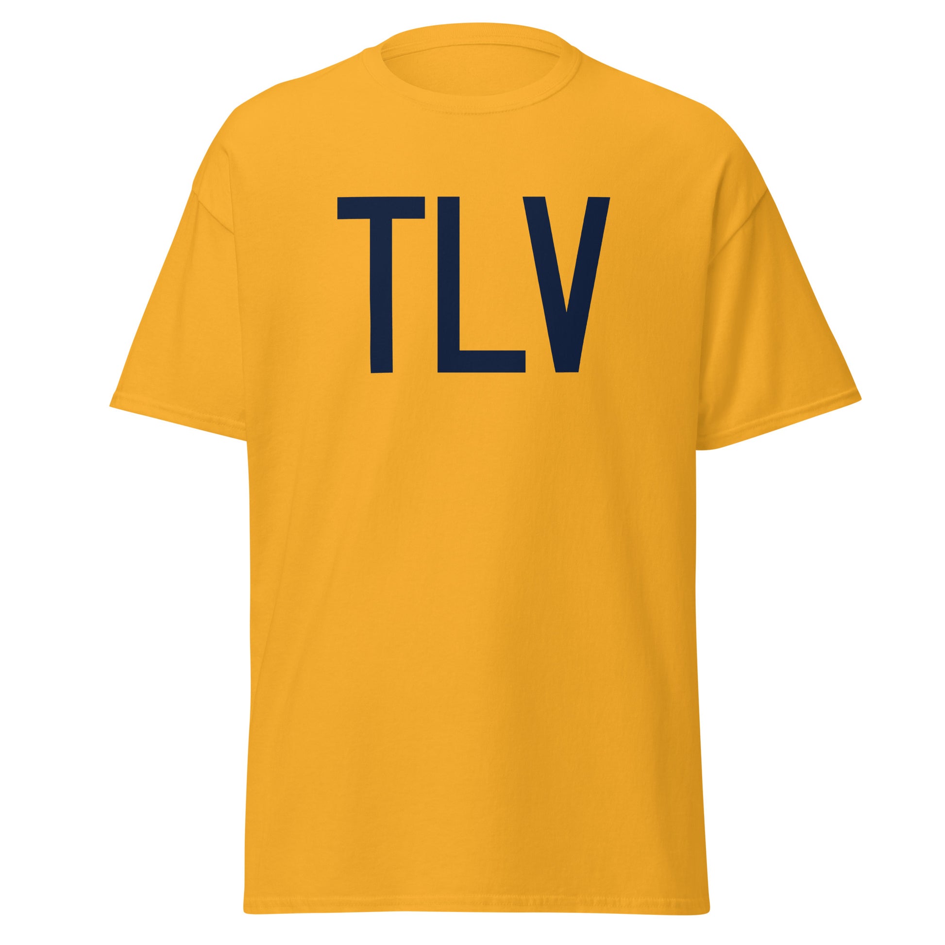 Aviation-Theme Men's T-Shirt - Navy Blue Graphic • TLV Tel Aviv • YHM Designs - Image 05