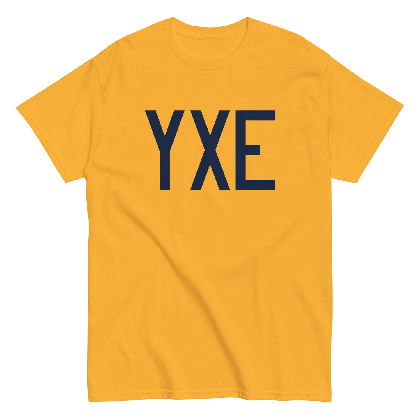 Aviation-Theme Men's T-Shirt - Navy Blue Graphic • YXE Saskatoon • YHM Designs - Image 01