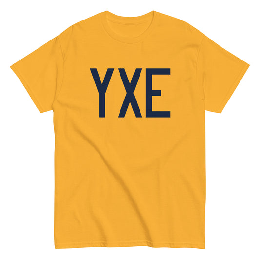 Aviation-Theme Men's T-Shirt - Navy Blue Graphic • YXE Saskatoon • YHM Designs - Image 01