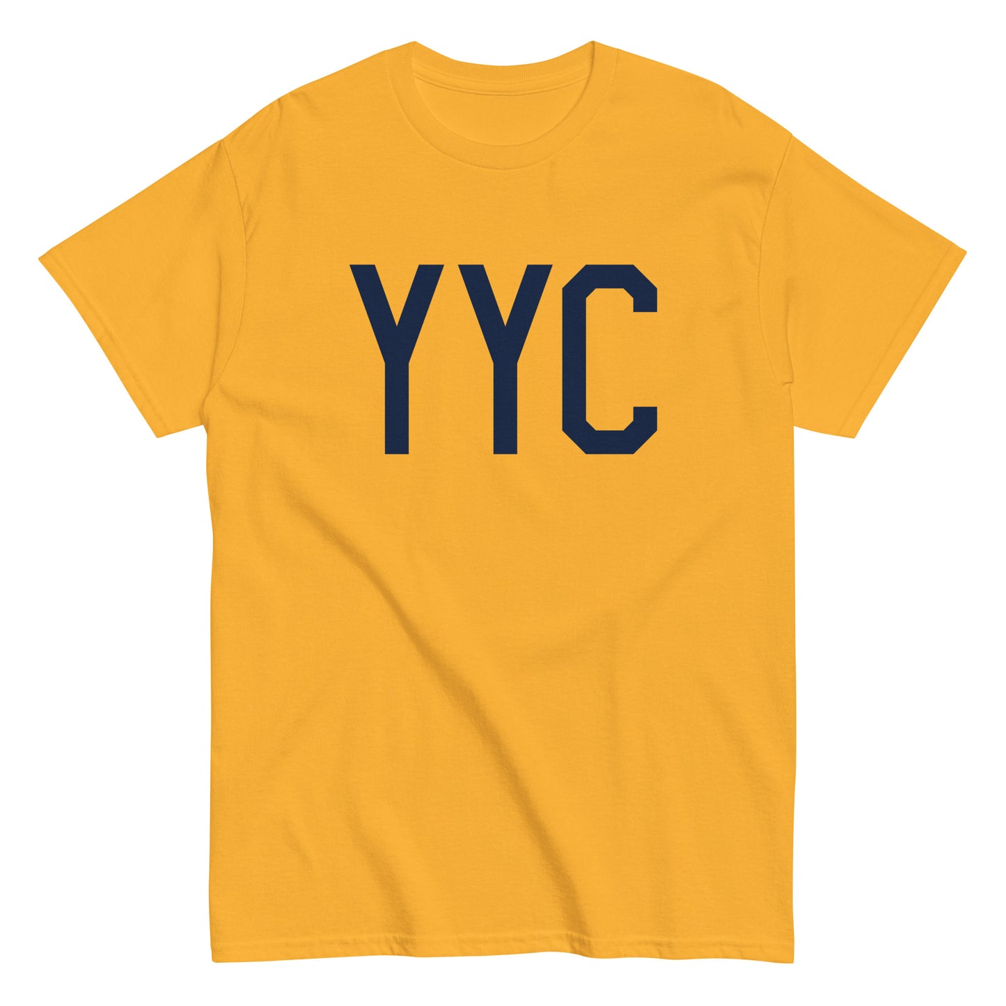 Aviation-Theme Men's T-Shirt - Navy Blue Graphic • YYC Calgary • YHM Designs - Image 01