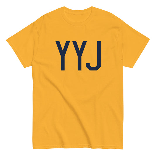 Aviation-Theme Men's T-Shirt - Navy Blue Graphic • YYJ Victoria • YHM Designs - Image 01