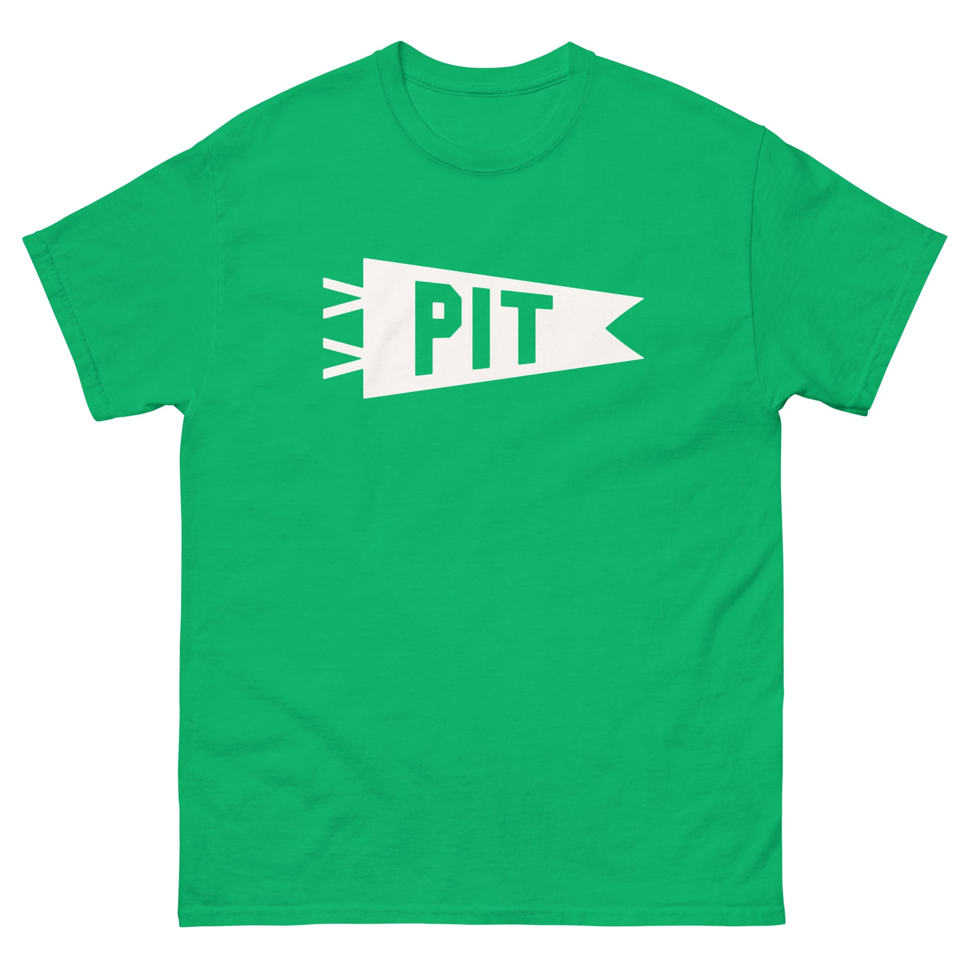 Airport Code Men's T-Shirt - White Graphic • PIT Pittsburgh • YHM Designs - Image 01