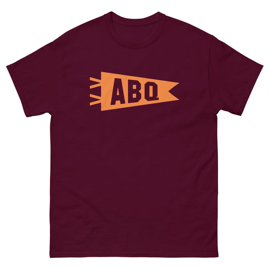Airport Code Men's T-Shirt - Orange Graphic • ABQ Albuquerque • YHM Designs - Image 02